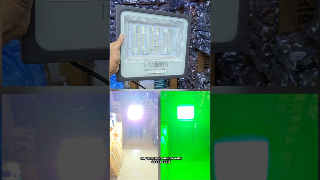 200w Flood light 2in1 White & Green metal body 2sal warranty 