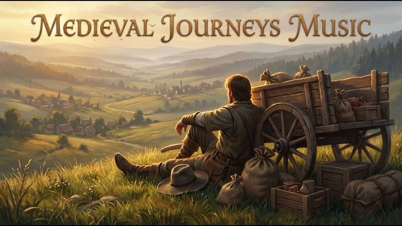 Relaxing Medieval Travel Music | Countryside Journey At Golden Hour
