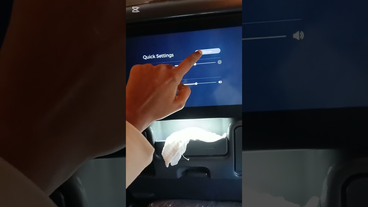 Singapore airline personal area of a passenger 