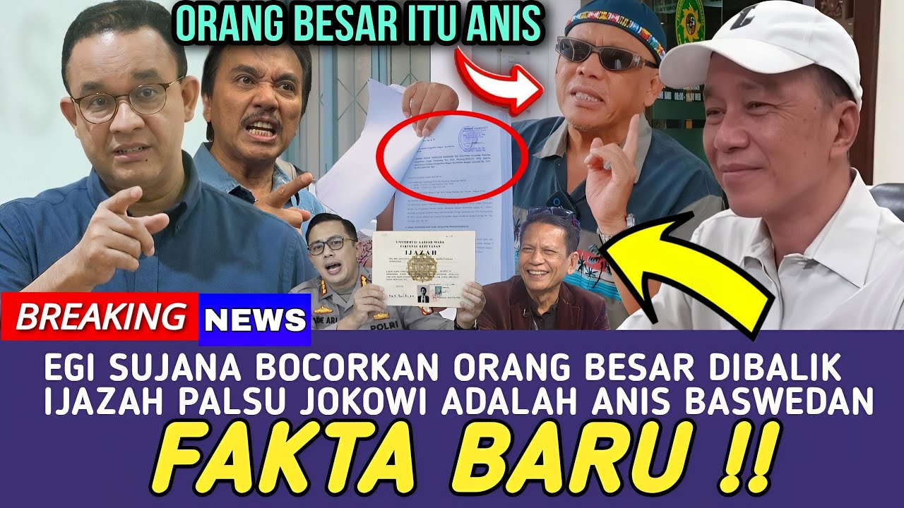 ROY SURYO MARAH BESAR !! EGI SUJANA BOCORKAN ORANG BESAR DIBALIK IJAZAH PALSU KEPADA JOKOWI