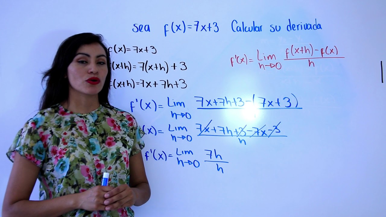 DERIVADA DE UNA FUNCIÓN POR DEFINICIÓN (Ejemplo 1)
