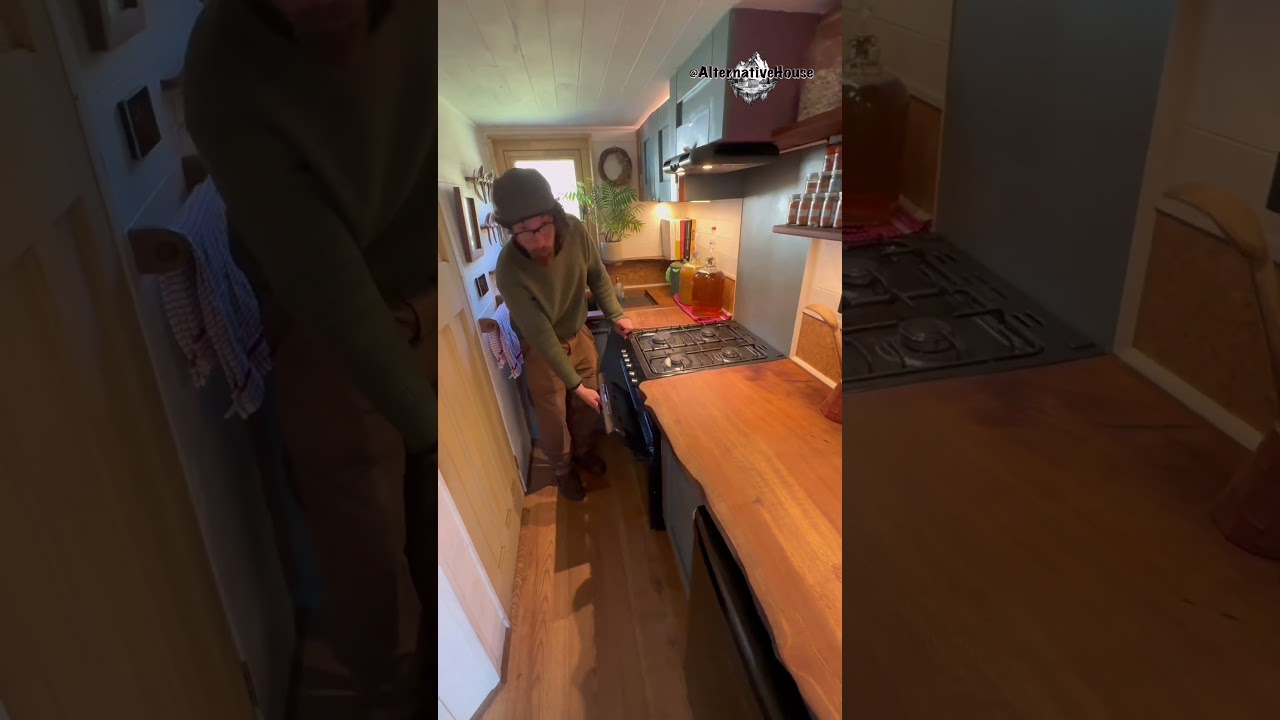 He built his tiny house from cork and wood