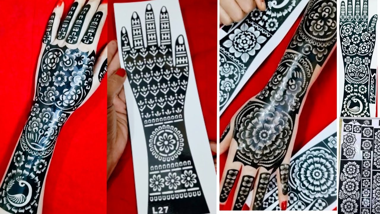 Top 3 Best Reusable mehndi stickers for hands/how to use mehndi stencil#mehndisticker#mehndistencil