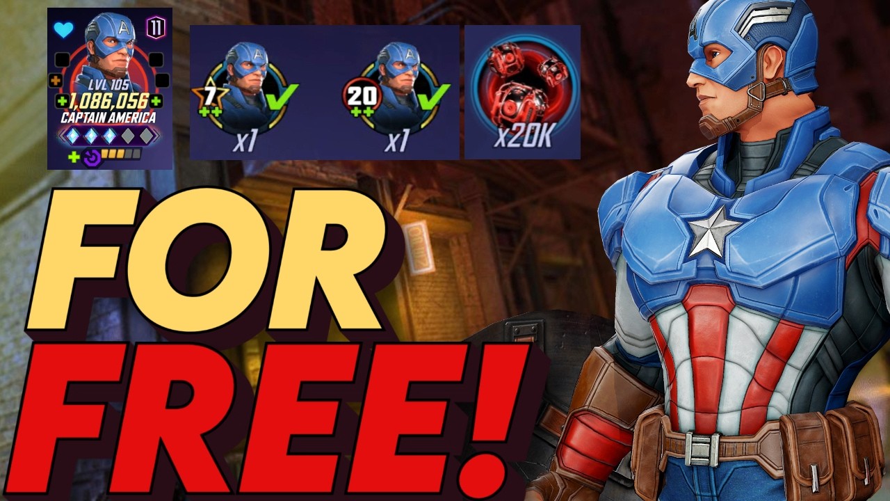 FREE G20 Captain America NOW & Quasar Saga FULL CLEAR! MARVEL Strike Force