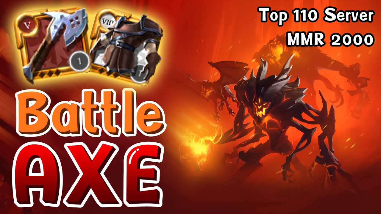 Albion Online Battle AXE ขวานเล็กสายดูดเลือด Corrupted Top 110 Server MMR 2000