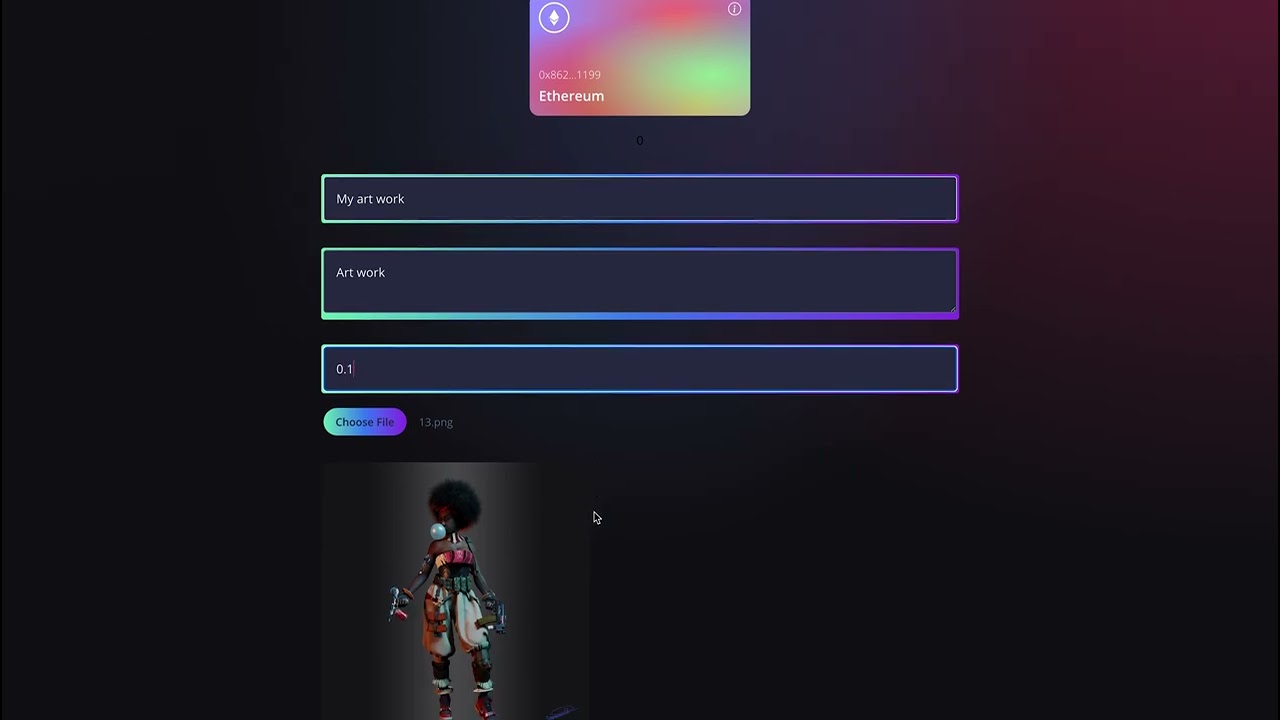 Finally Built an NFT Minting User Interface on ReactJS using my Smart Contract.