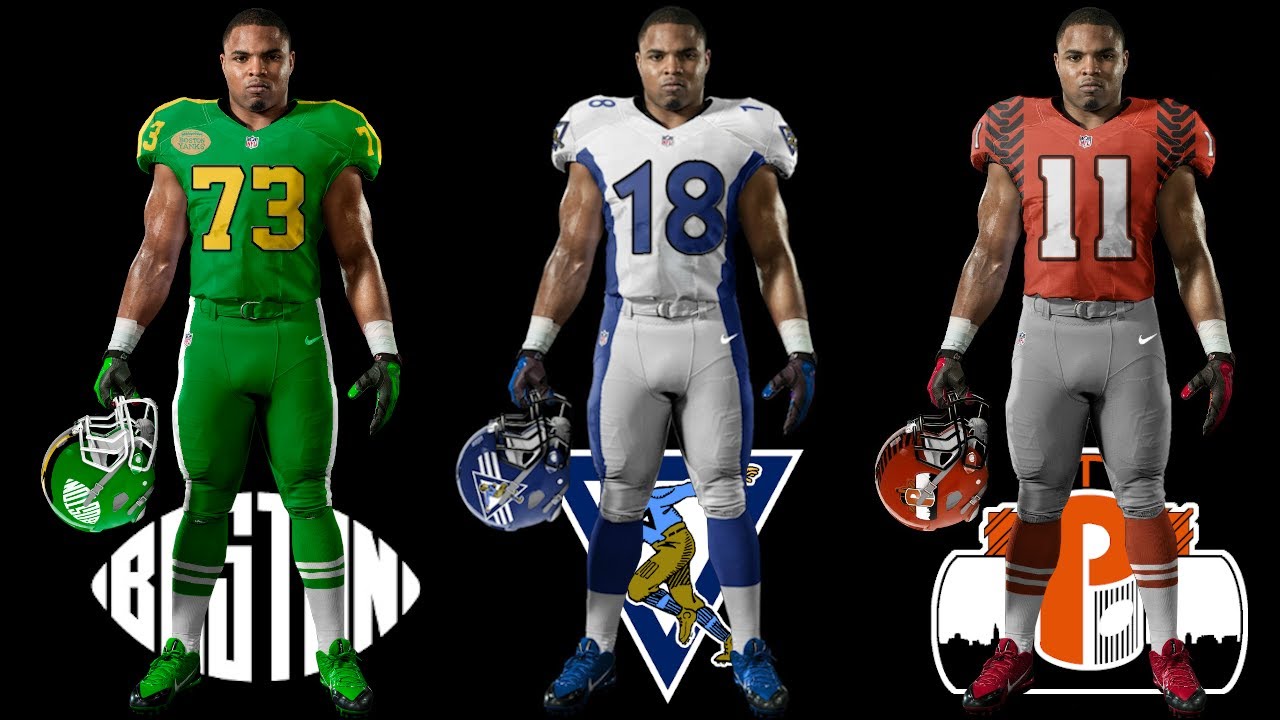Former NFL Teams Modernized Uniform Concepts