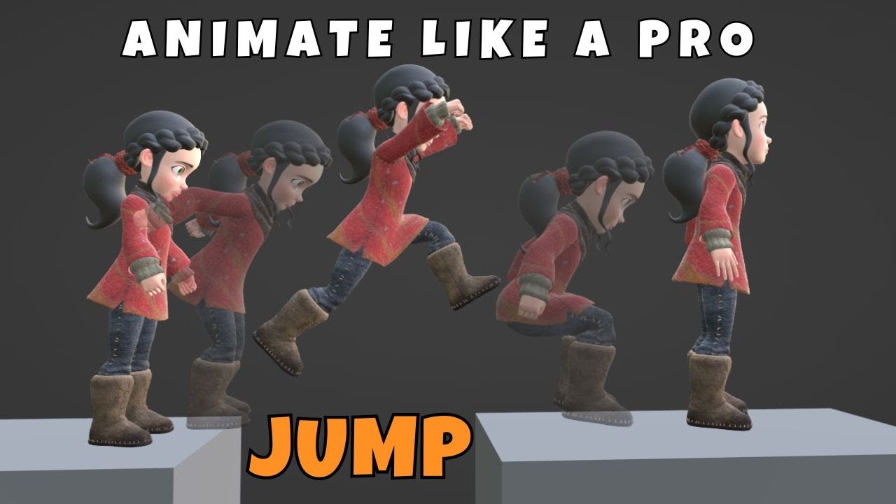 Learn to Animate like a PRO in blender | 3D Animation Girl Jumping