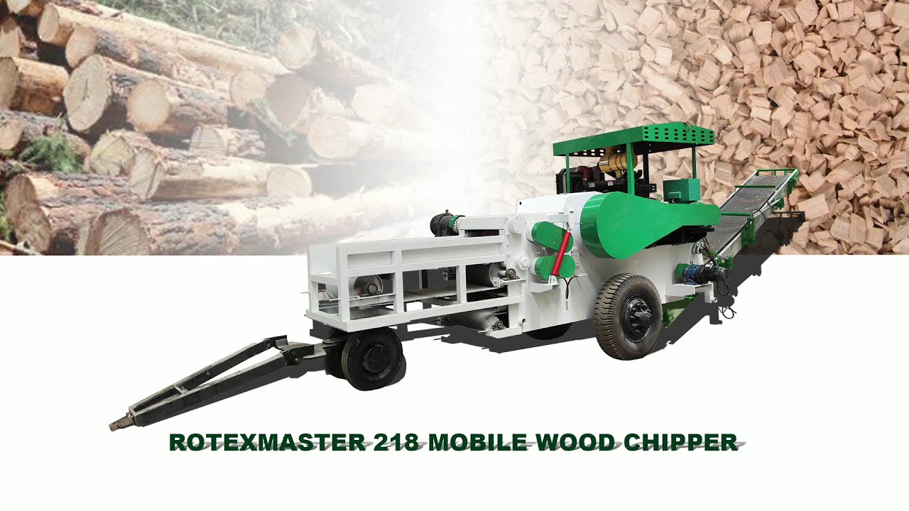 Rotexmaster 218 mobile diesel wood chipper