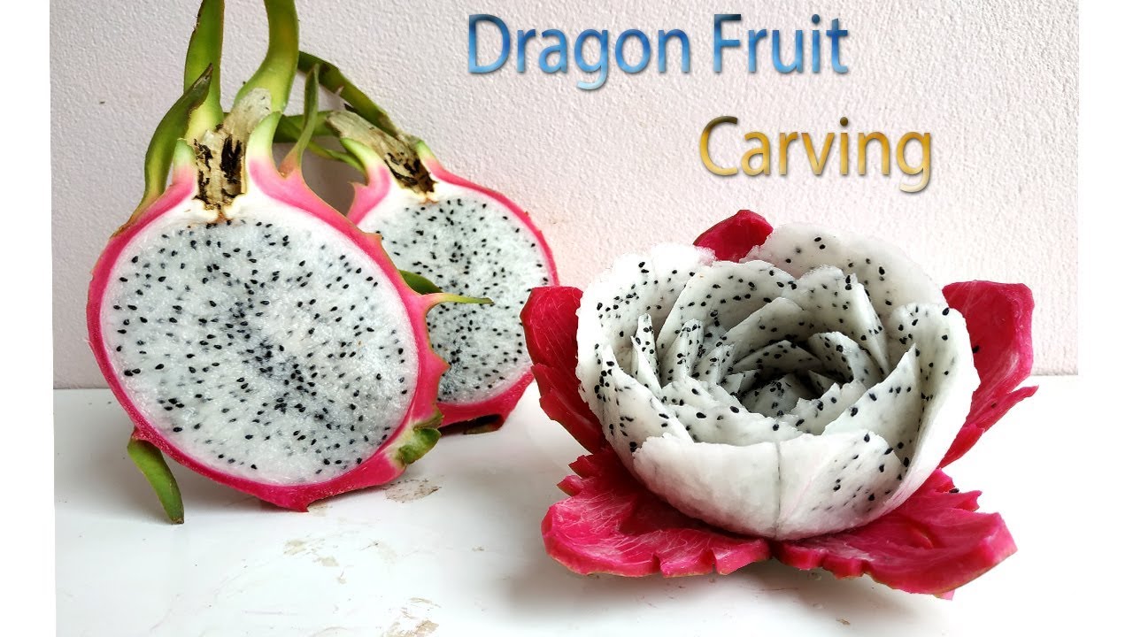 2 Dragon Fruit | carving fruits | By BÀN TAY ĐEN #carving #watermelon