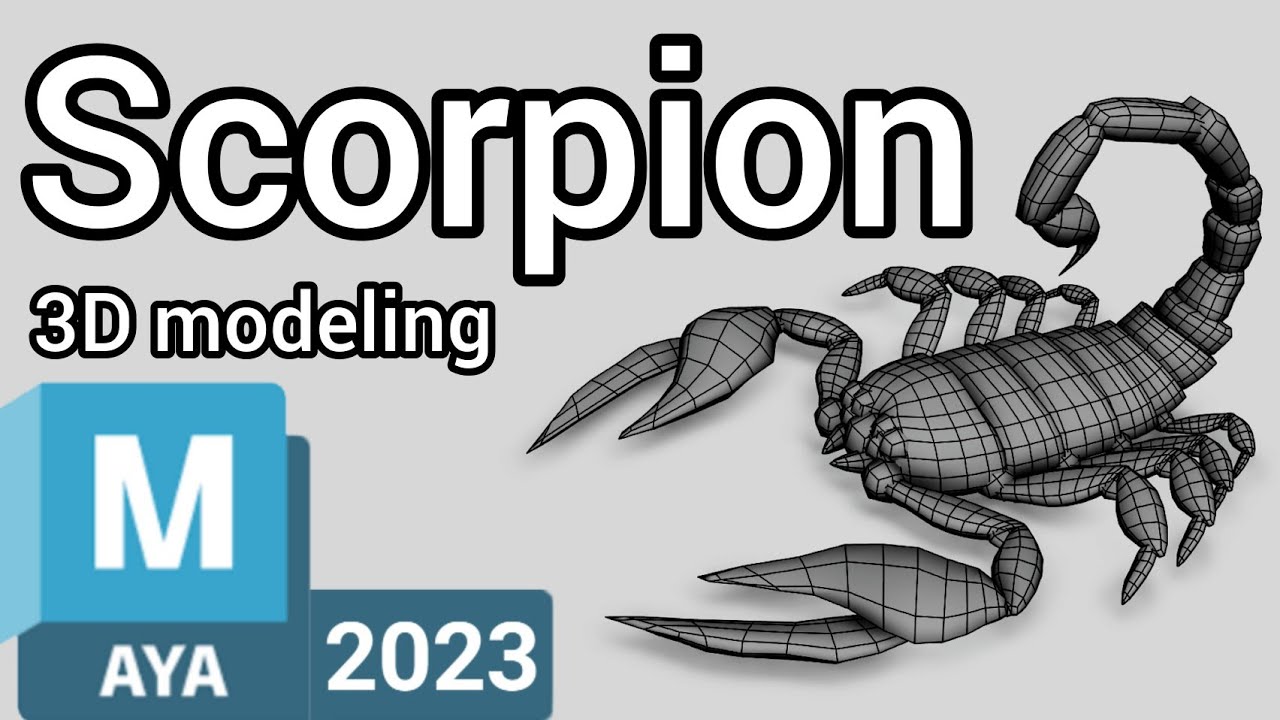 Scorpion 3D Modeling (Autodesk Maya Tutorial)