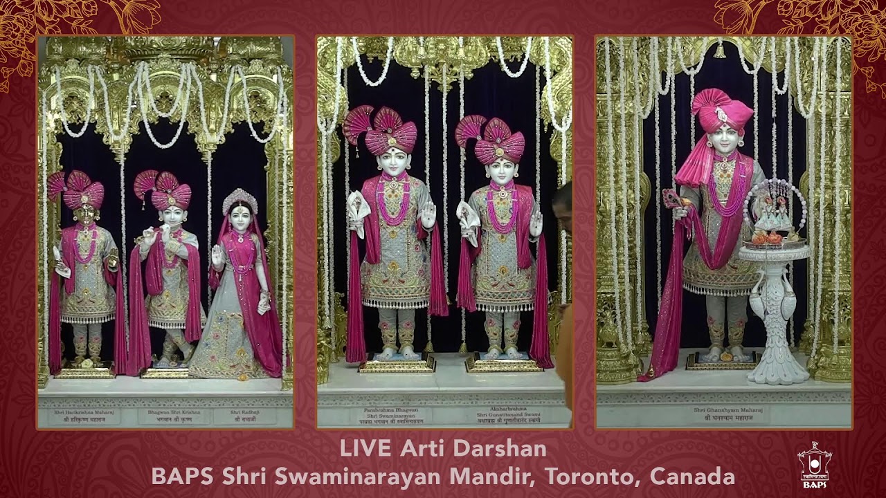 LIVE Sandhya Arti - BAPS Shri Swaminarayan Mandir - Toronto, Canada