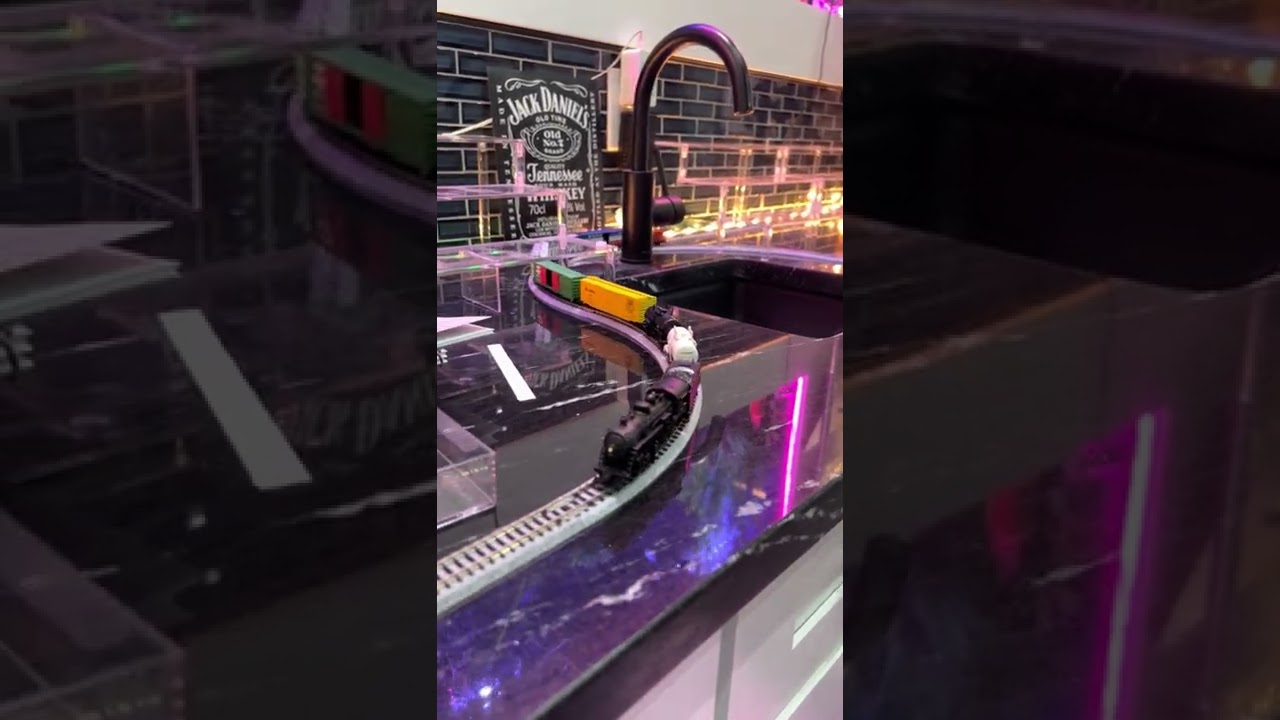 Set up train on bar