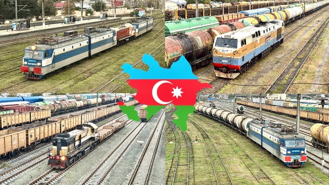 Züge in Baku, Aserbaidschan