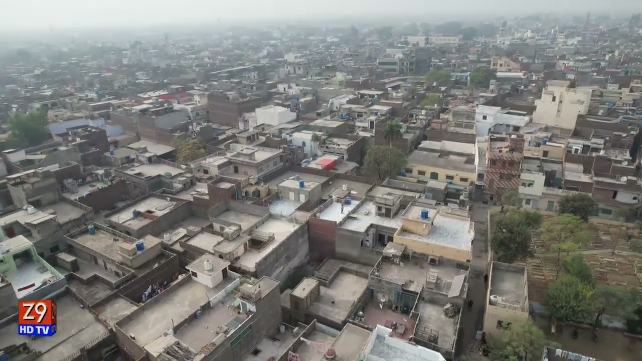 محلہ نانگے شاہ دربار گجرات ڈرون ویو #djidrone #