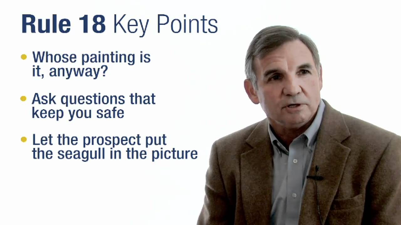 Sandler Rule #18: Don't Paint Seagulls in Your Prospect's Picture