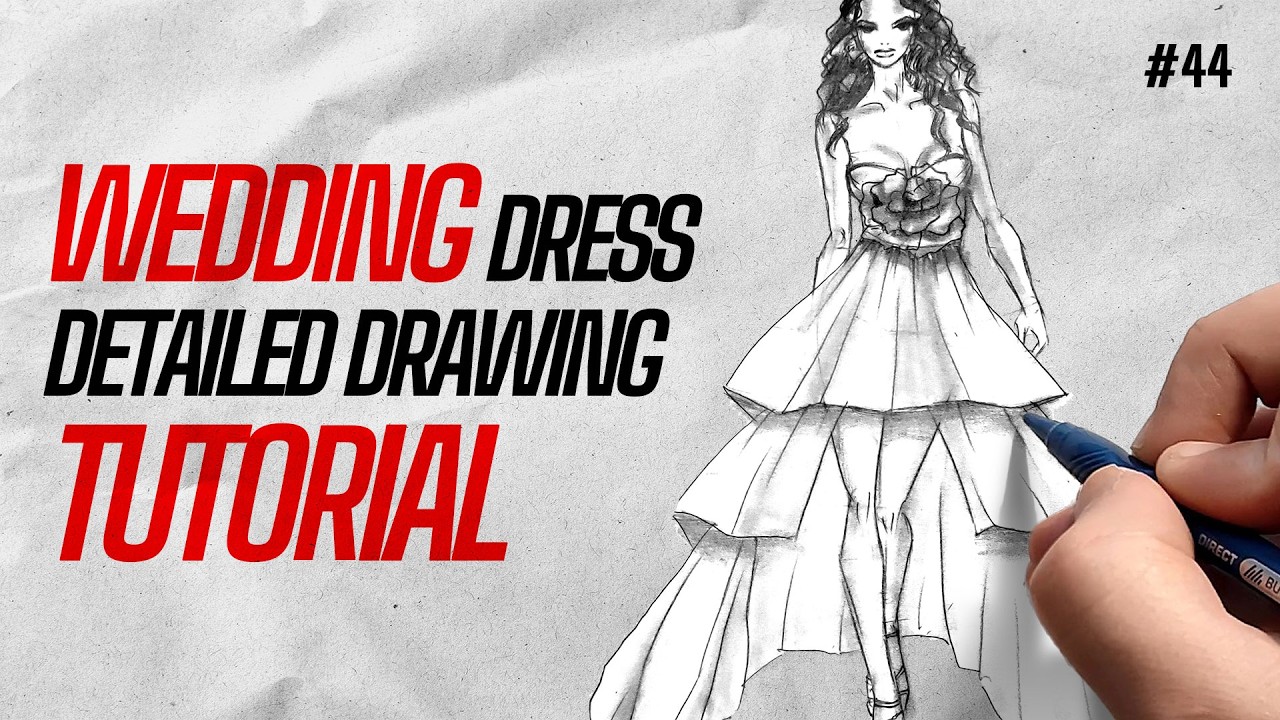 Step-by-Step Guide to Drawing an Elegant Wedding Dress