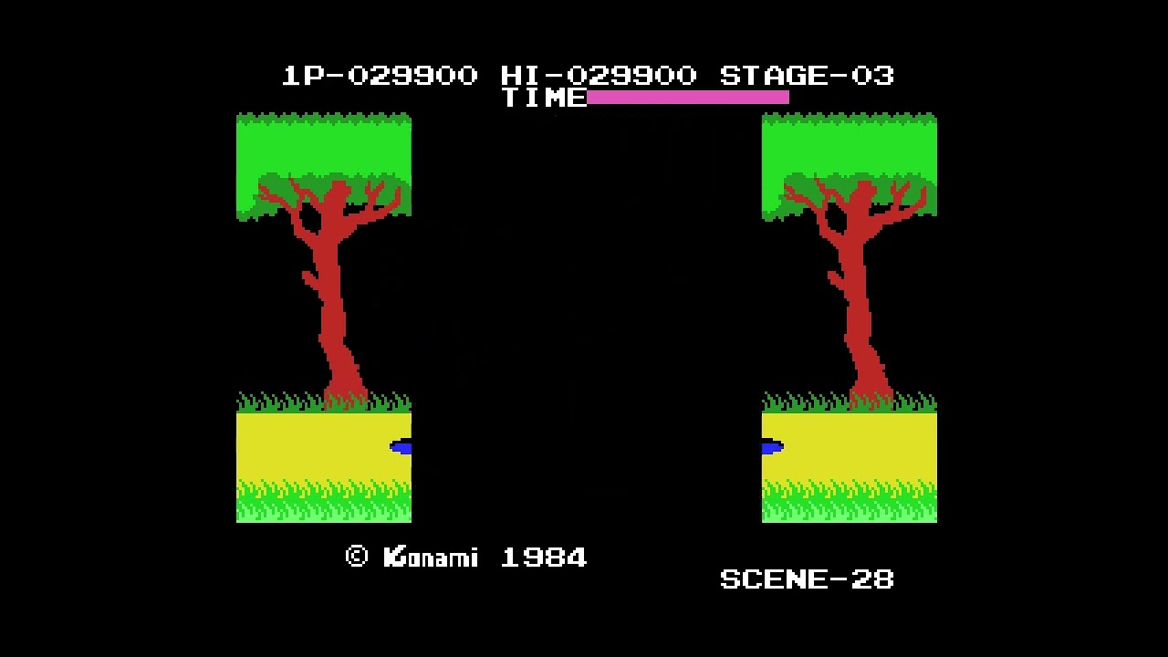Athletic Land Beta - MSX - Konami - 1984 - leftwards walkthrough