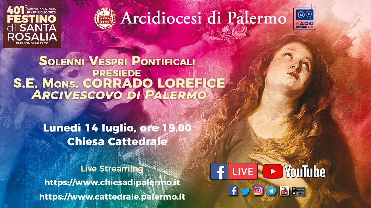 Solenni Vespri Pontificali presieduti da Sua Ecc.za Rev.ma Mons. Corrado Lorefice