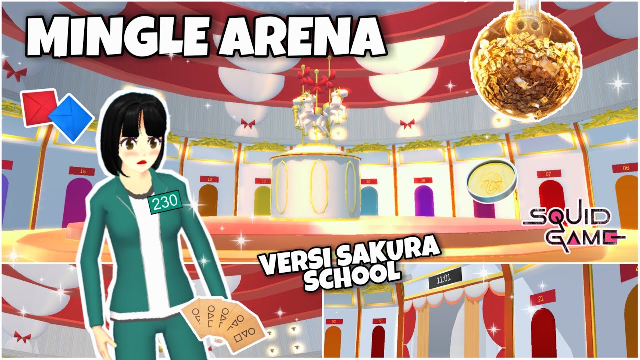 ADA ARENA SQUID GAME MINGLE DI SAKURA SCHOOL SIMULATOR || ID + SAVE