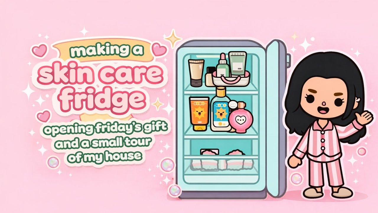 Making a skin care fridge,opening friday's gift and a small tour of my house