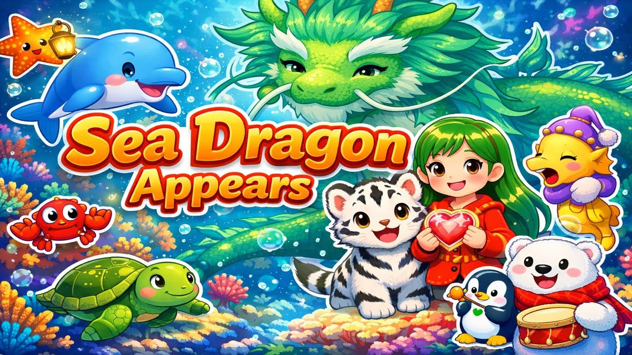 Anny And Nika : Sea Dragon Appears 🌊🐉🐯👧  | 3D Kids Animation