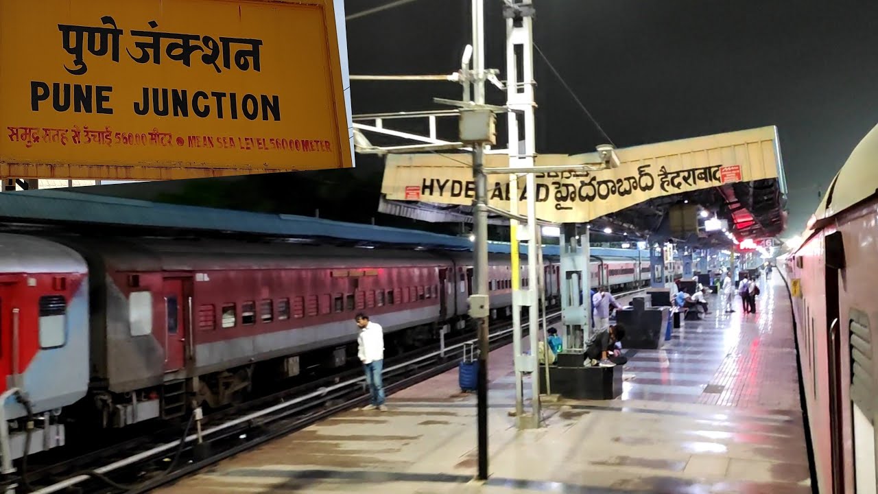 Pune To Hyderabad Nampally Train Journey in Hyderabad Express Train | Railway Train Journey