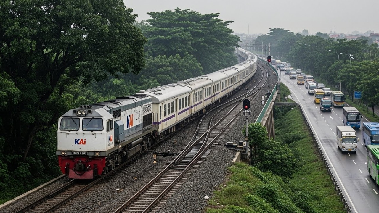 KERETA API PANJANG !! MENEMUKAN 32 KERETA API NGEBUT PARAH !!