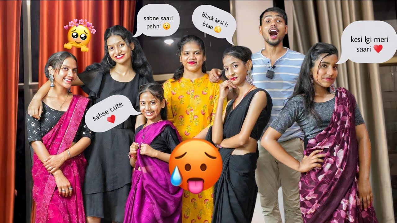 Sari ladkiyo ne maroon color ki saari pehni 😍 sab bollywood ki heroine lag rhi h 😵