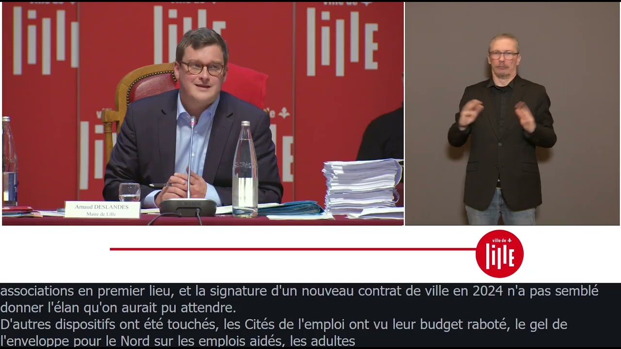 Arnaud Deslandes, Maire de Lille présente  la politique de la ville