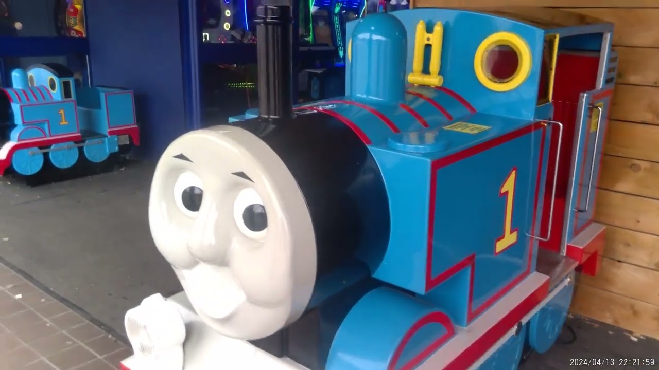 RG Mitchell V3 Big Thomas The Tank Engine Kiddie Ride! Filmed On Camcorder 