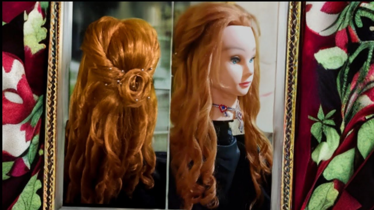 Hairstyle for girls for wedding open hair/@neha78sah 