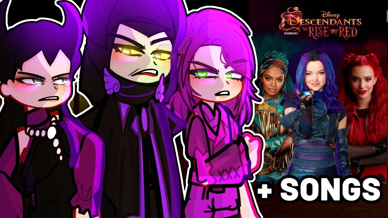 Descendants 4  The Rise of Red + Originals reacts to Descendants + SONGS  🃁❤️Gacha 2 reacts Disney +