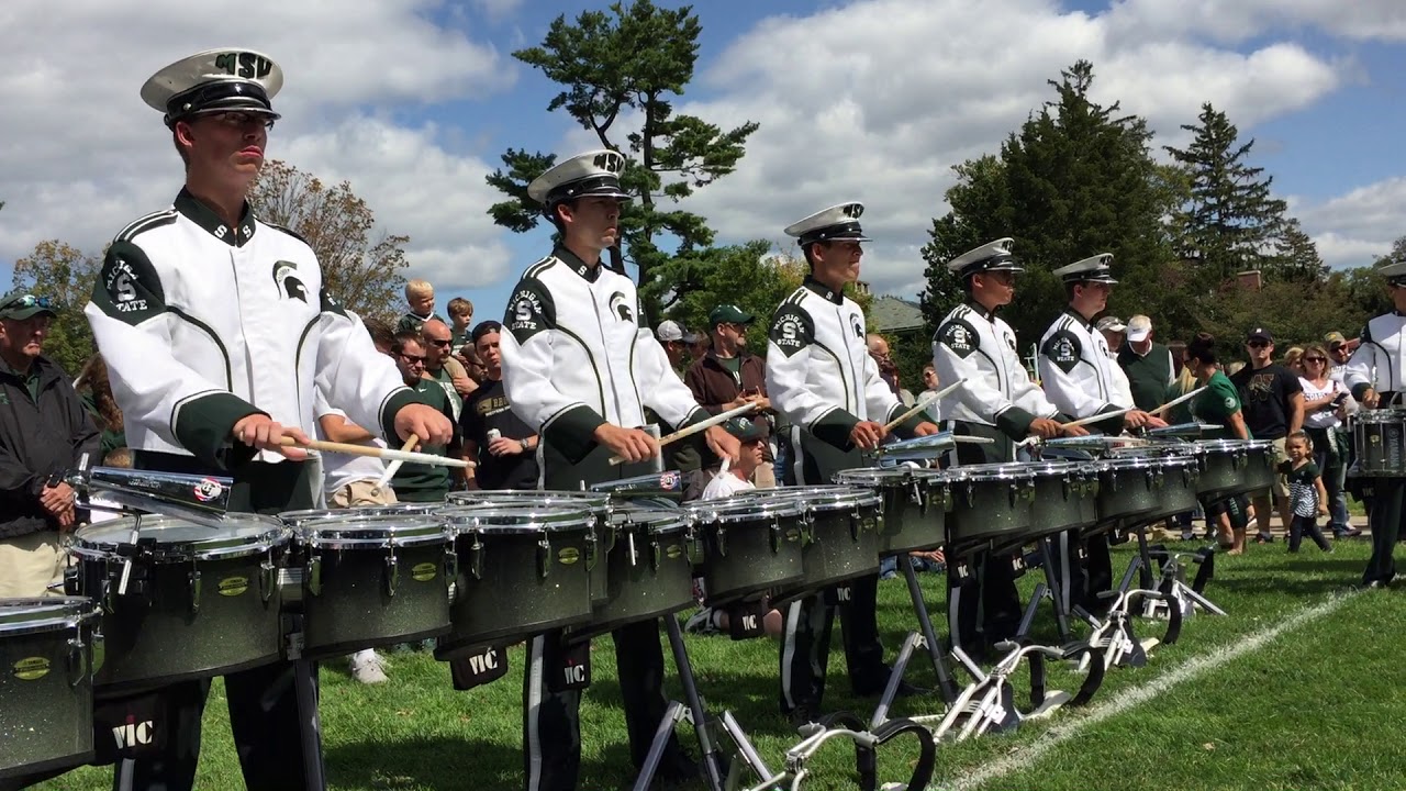 Martian Mambo - MSU drumline warmup at Adams field before the WMU game - 9/9/2017
