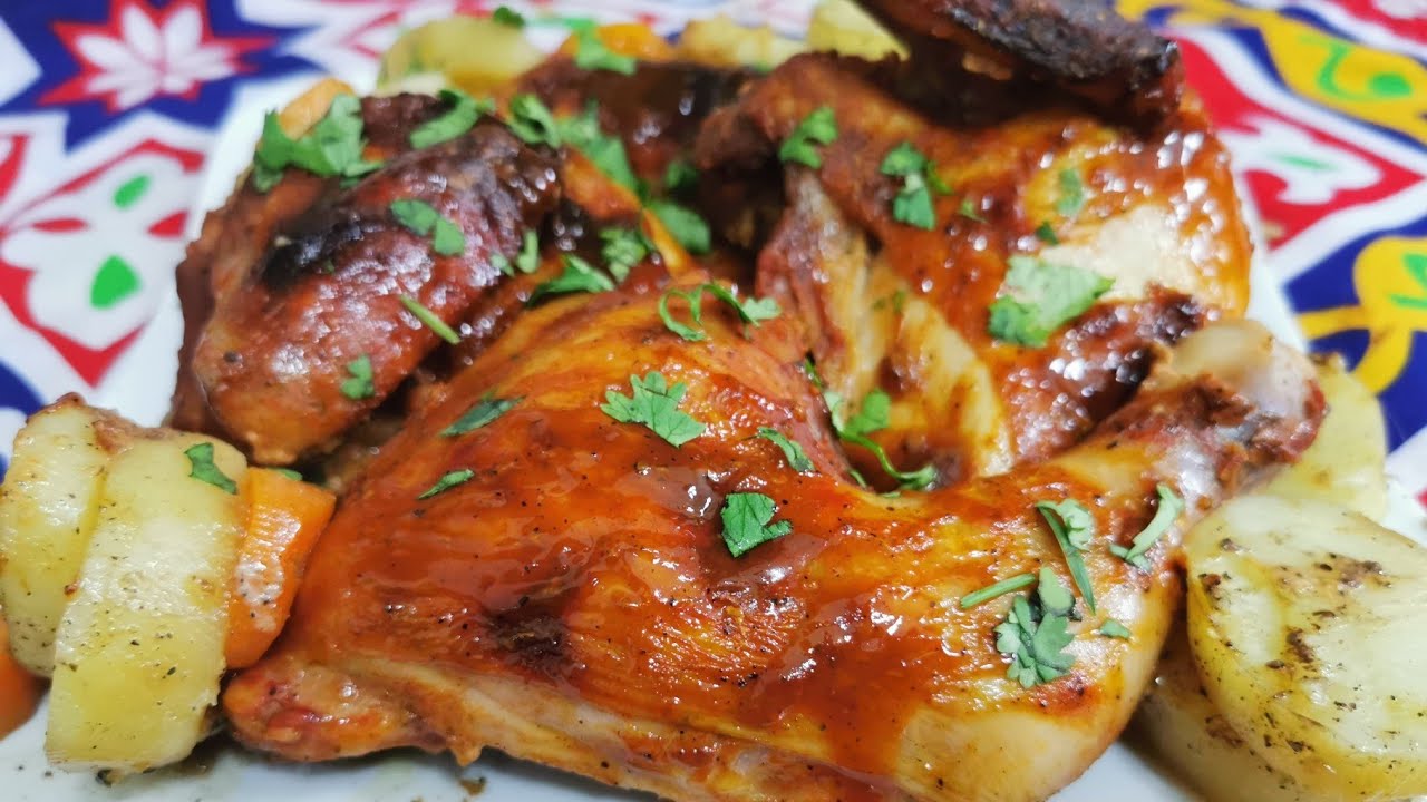 طريقة فراخ في الفرن بالعسل و المسترده 😋Roasted honey mustard chichen