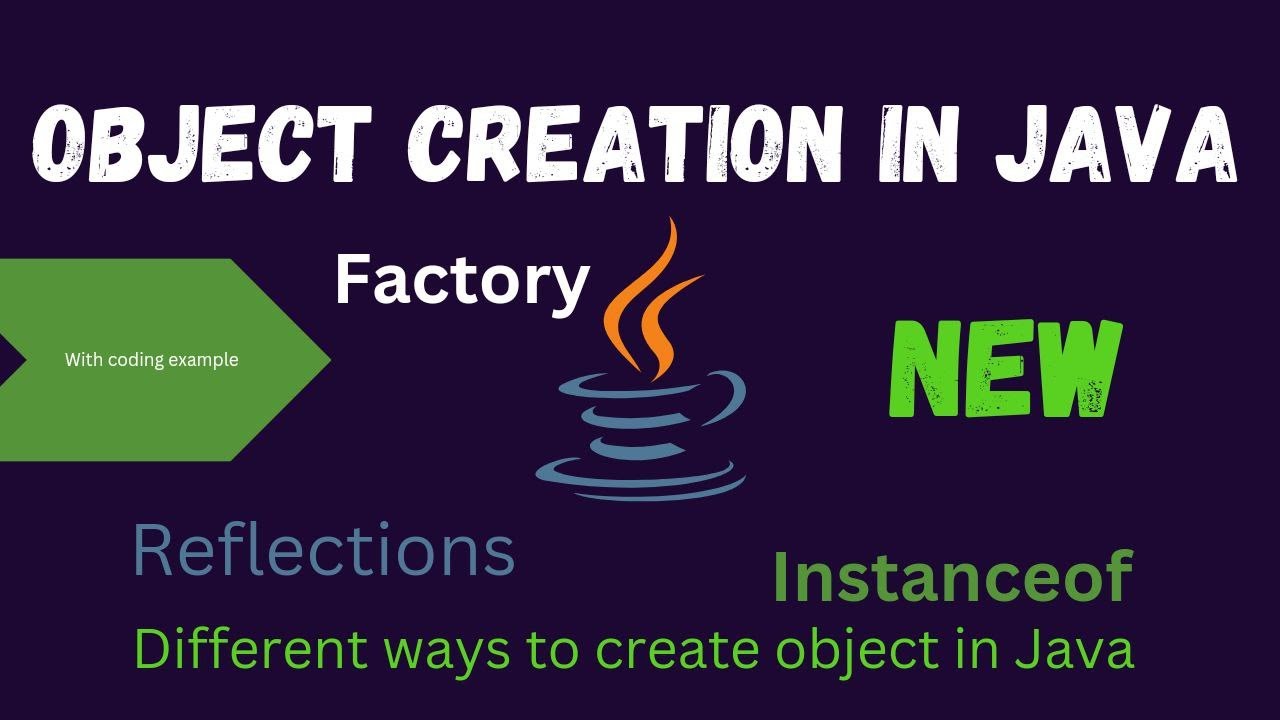 How many ways to create object in java or ways to create object in java ?
