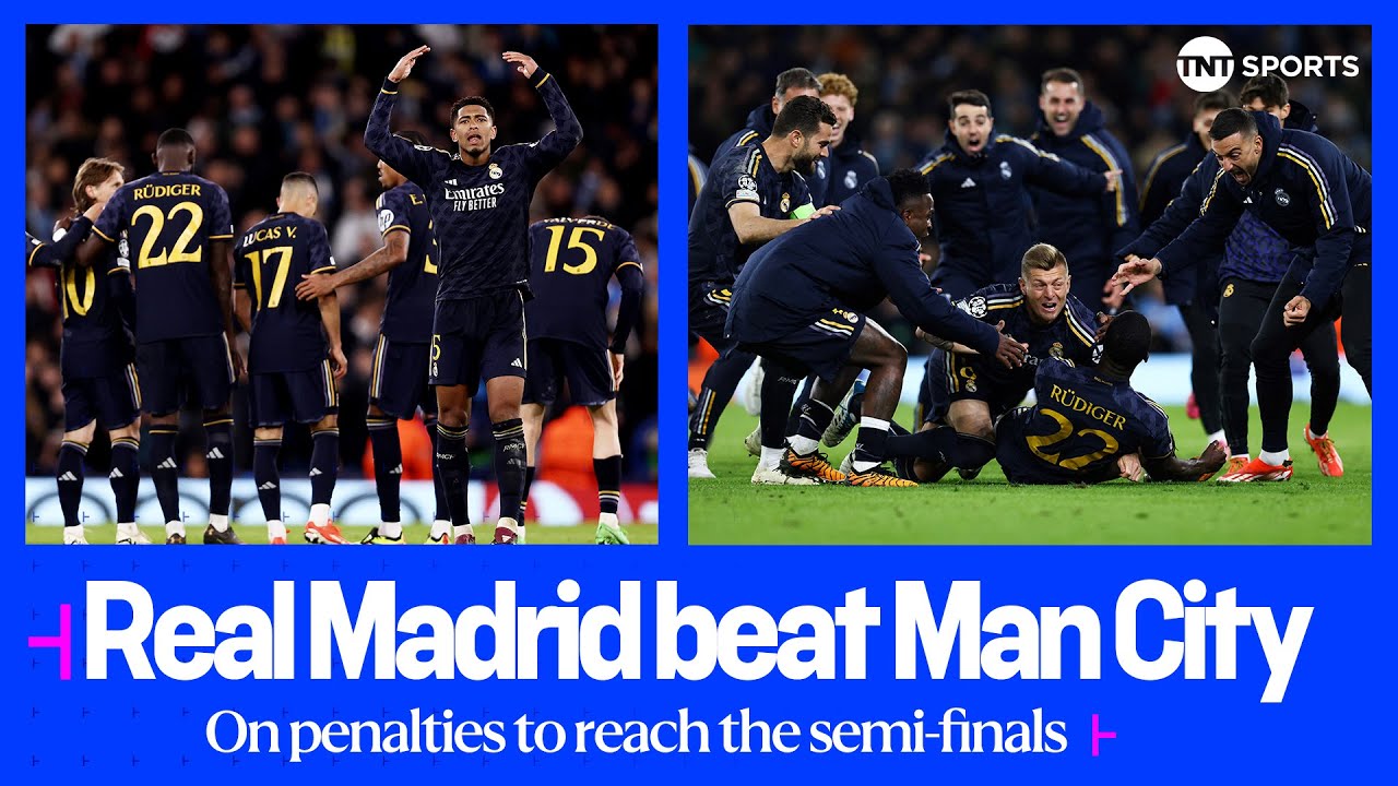FULL PENALTY SHOOTOUT | Real Madrid beat Man City on pens to reach Champions League Semi-Finals 🔥
