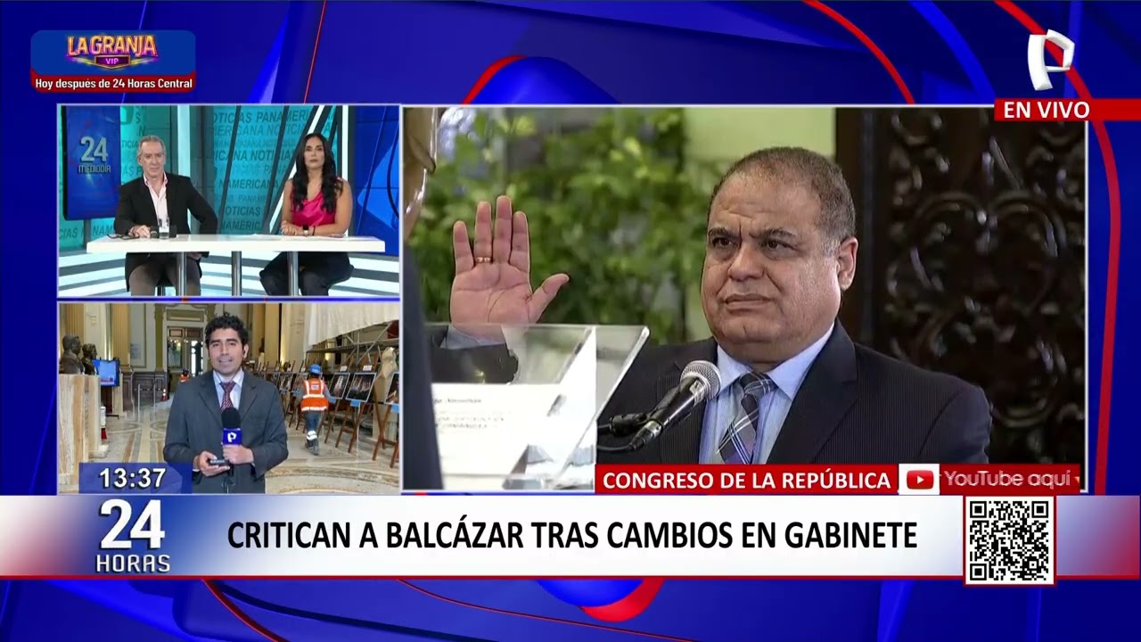 Congresistan critican al presidente Balcázar tras cambio de Gabinete
