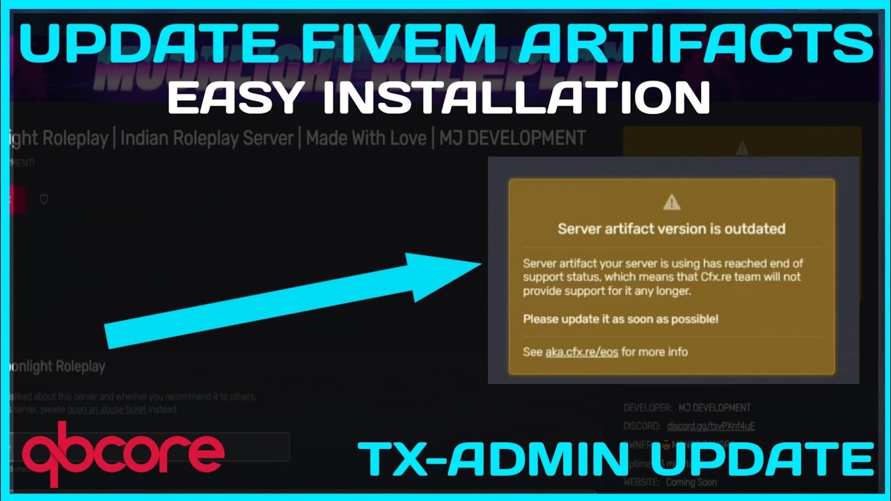 Update Latest FiveM Server Artifacts | Update Latest Tx Admin | FiveM Tutorial 2023 | MJ DEVELOPMENT
