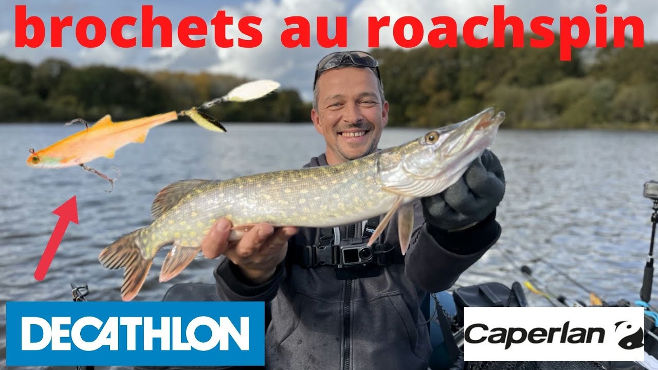 BROCHETS AU ROACHSPIN DE DECATHLON CAPERLAN pêche du brochets en automne avec mon ami Bruno