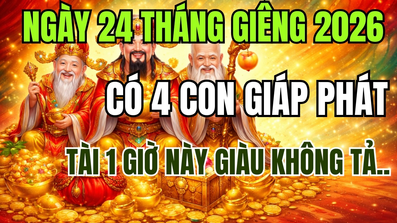 NGÀY 24 THÁNG GIÊNG 2026 – 4 CON GIÁP PHÁT TÀI GIỜ THÌN | BIẾT NẮM CƠ HỘI SẼ GIÀU BẤT NGỜ
