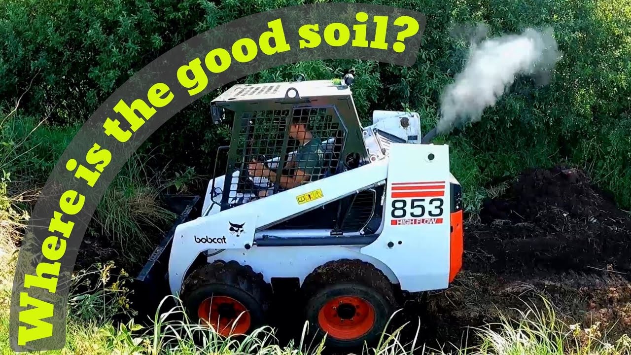 Soil for the yard and garden Skidsteer goes hard / Bobcat 853