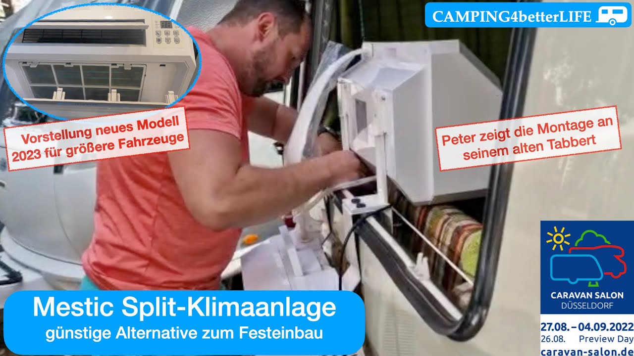 Caravan-Salon 2022: Mestic Klimaanlage I günstige Alternative I neues Modell I Peter zeigt Montage