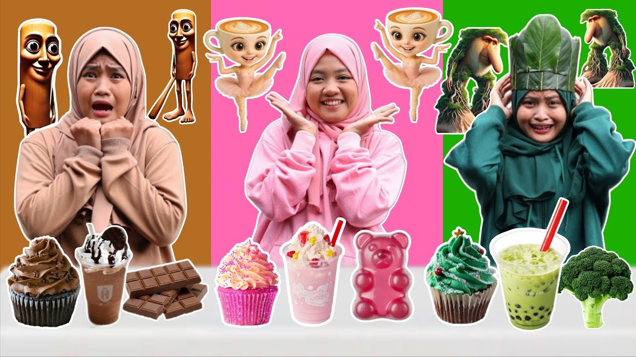 BERBURU MAKANAN 1 WARNA SESUAI KARAKTER ANOMALI TUNG TUNG SAHUR VS BALLERINA VS BRR BRR PATAPIM