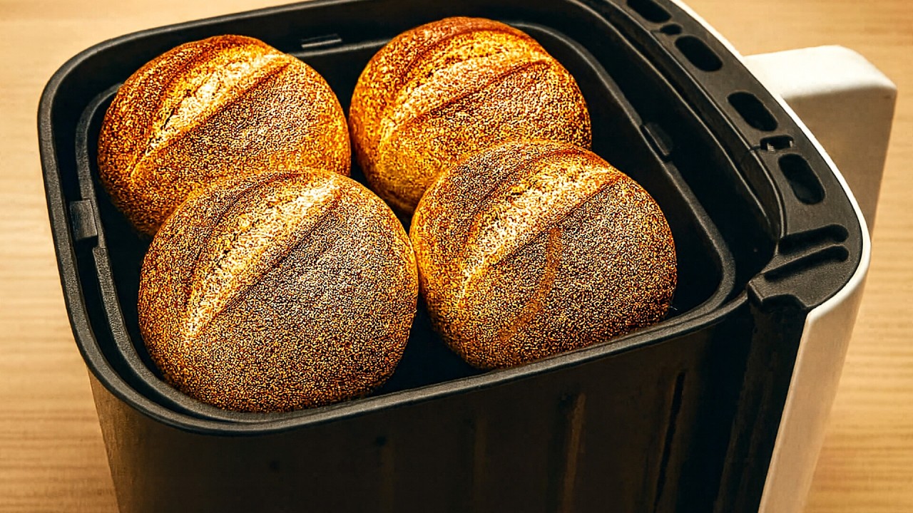 Ever since we bought an air fryer, I’ve stopped kneading bread! Anyone can make this easy homemade!