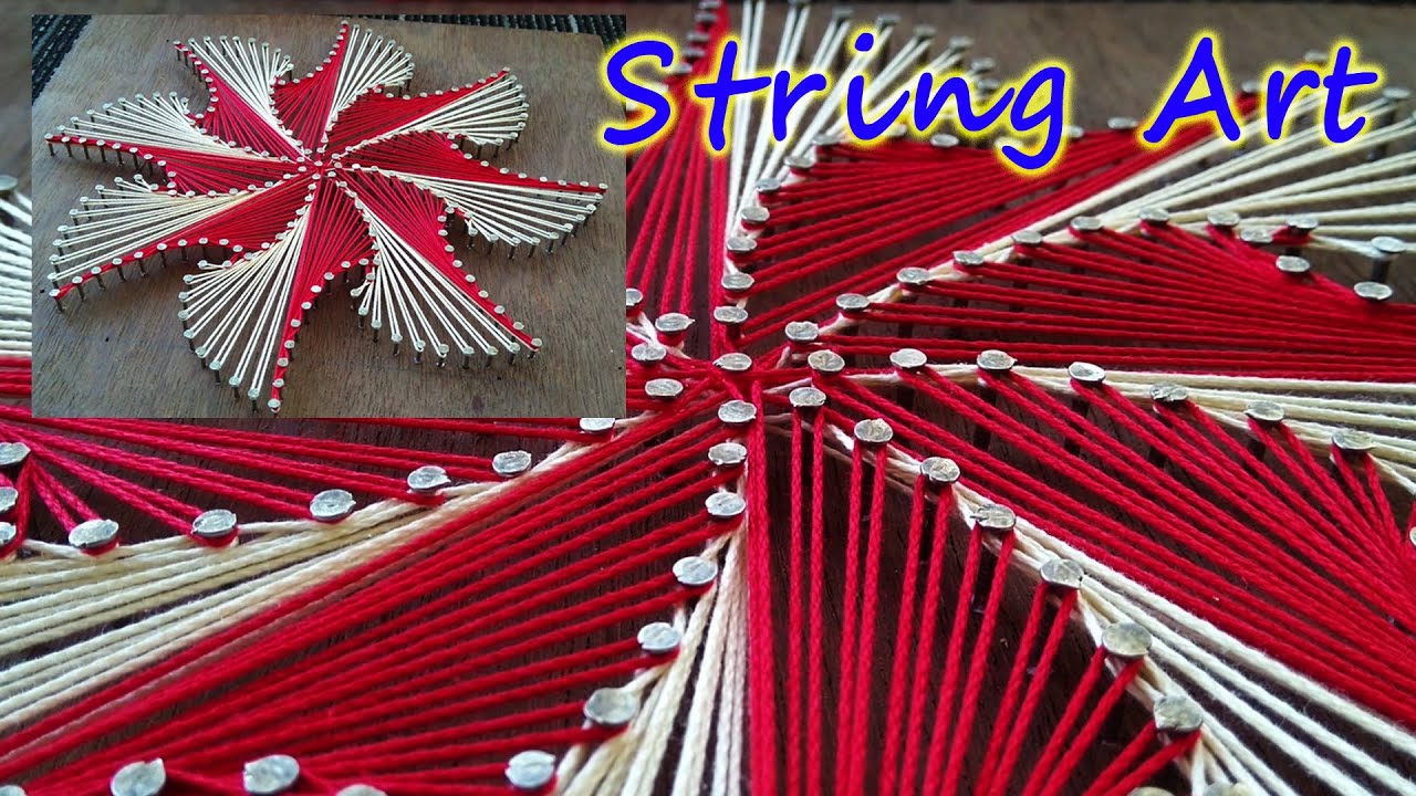 String Art | Spiral Triangle Pattern | String Art | DIY string art step by step Tutorial