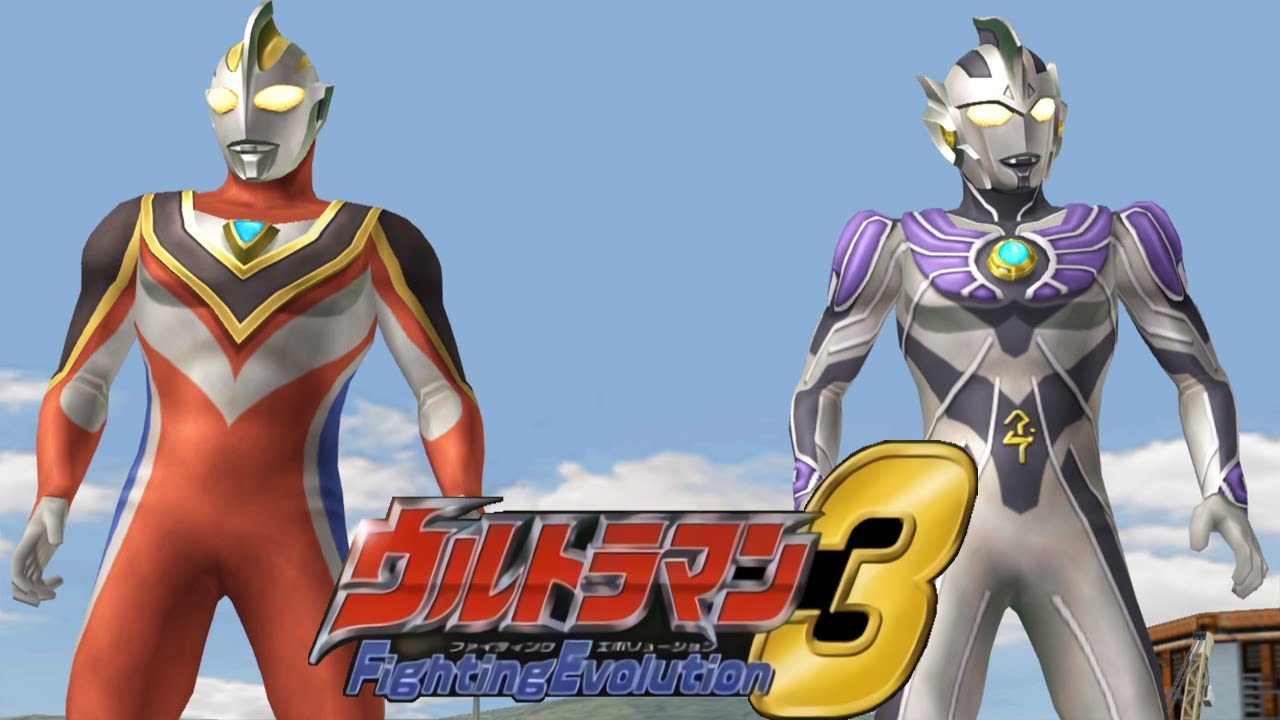 [PS2] Ultraman Fighting Evolution 3 - Tag Mode - Ultraman Gaia and Ultraman Legend (1080p 60FPS)
