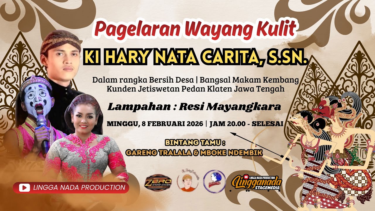 LIVE WAYANG KULIT KI HARY NATA CARITA-MAKAM KEMBANG KUNDEN JETISWETAN PEDAN-BT GARENG & MBOKE NDEMBI