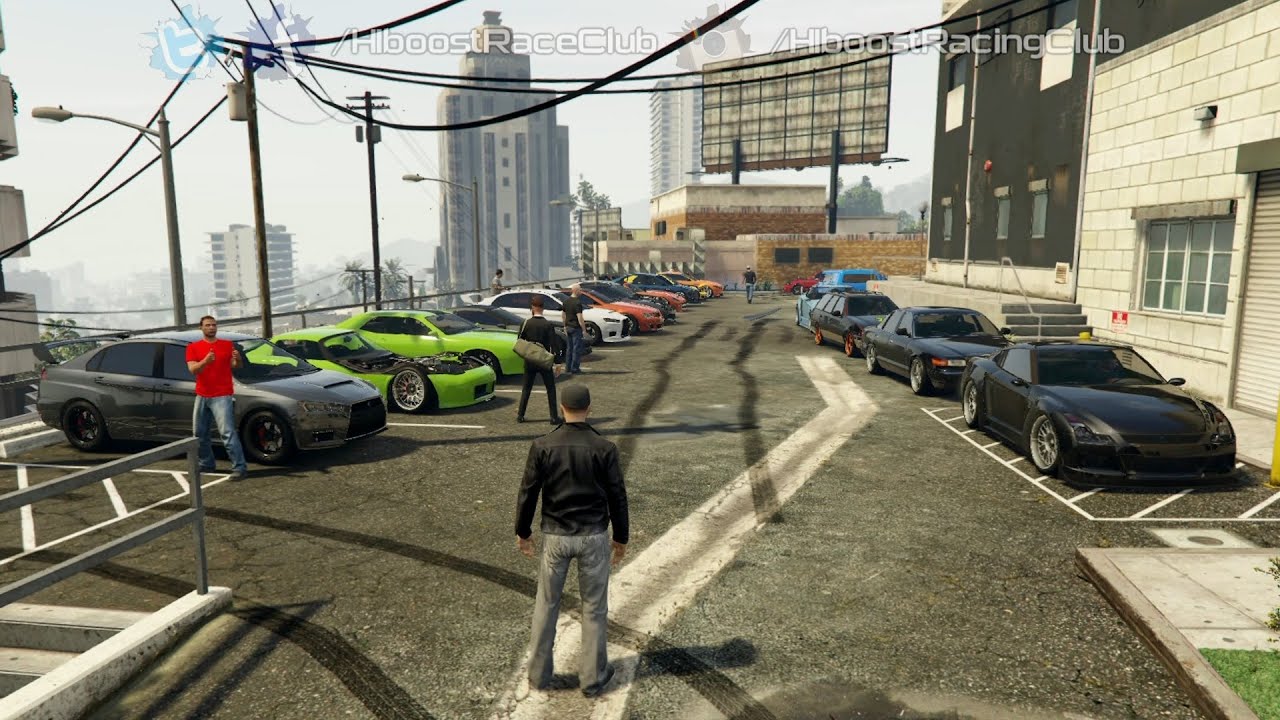Grand Theft Auto V Online (XB1) | Street Car Meet Pt.6 | Cruise, Industrial Drags, Cop Chase & More