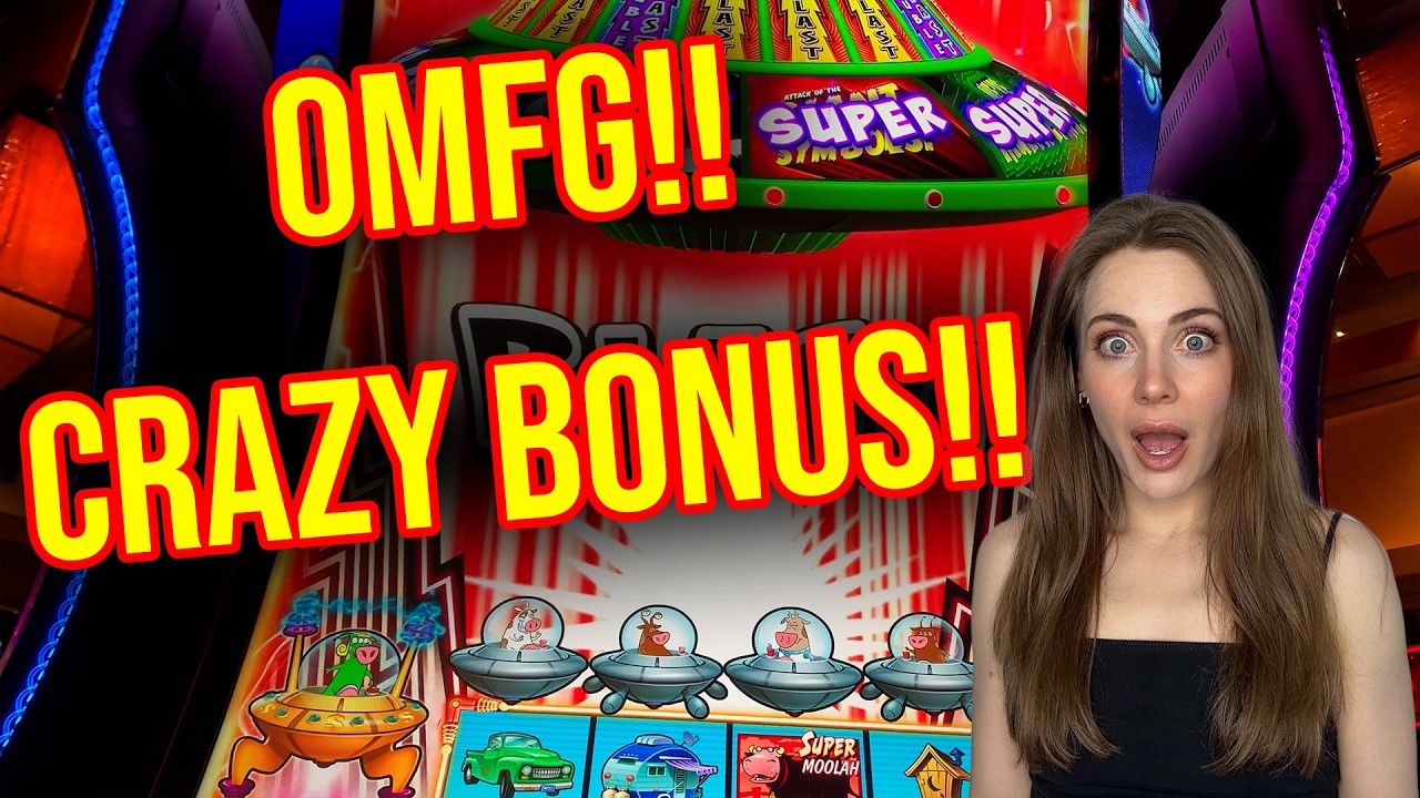 THE BEST BONUS I'VE EVER SEEN ON ANY PLANET MOOLAH SLOT MACHINE IN LAS VEGAS!! HUGE WIN!!